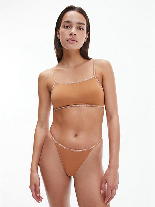 Brown Calvin Klein 2 Pack String - CK One Women Bra | DGAB-93206