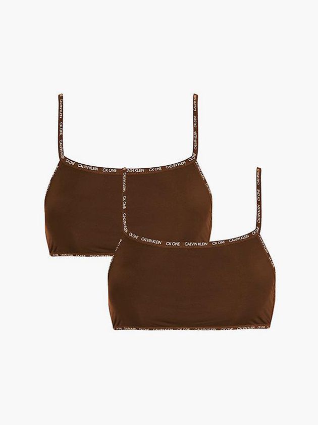 Brown Calvin Klein 2 Pack String - CK One Women Bra | RYUK-30598