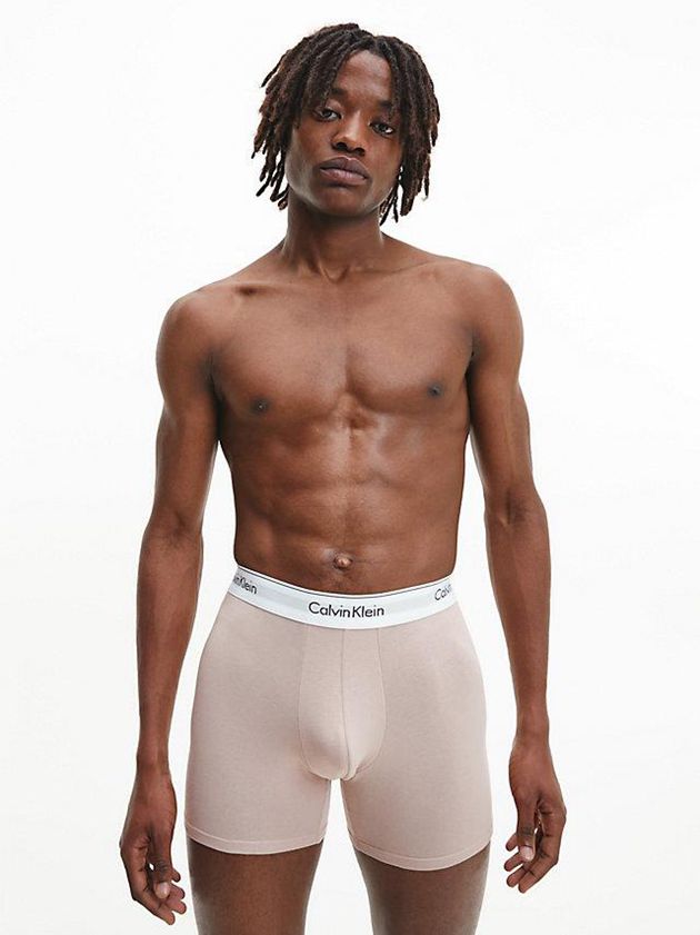 Brown Calvin Klein 3 Pack - Modern Cotton Men Briefs | XGZK-05263