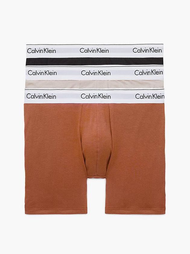 Brown Calvin Klein 3 Pack - Modern Cotton Men Briefs | XGZK-05263