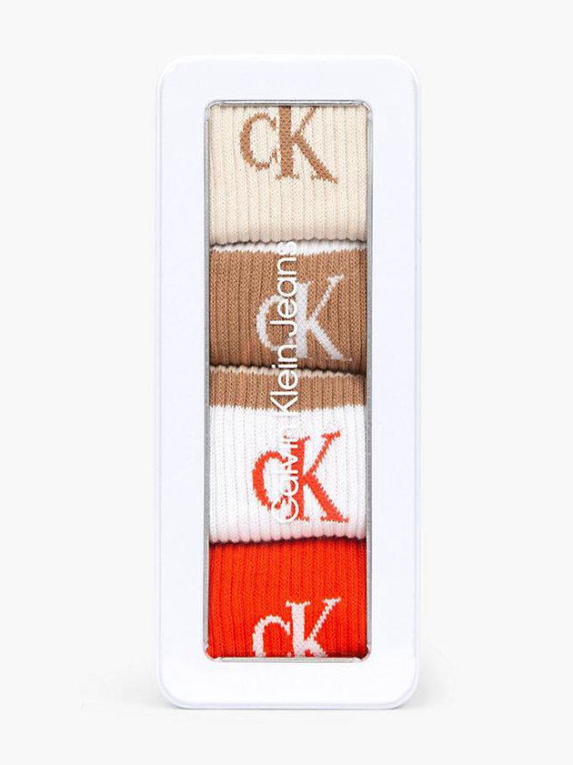 Brown Calvin Klein 4 Pack Crew Gift Set Men Socks | PBEF-24671