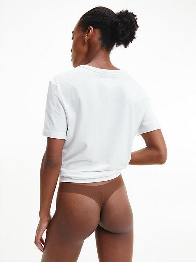Brown Calvin Klein 5 Pack - Invisibles Women Thong | QRIN-35209