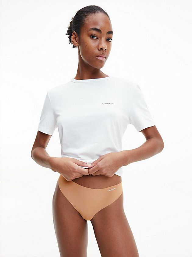 Brown Calvin Klein 5 Pack - Invisibles Women Thong | QRIN-35209