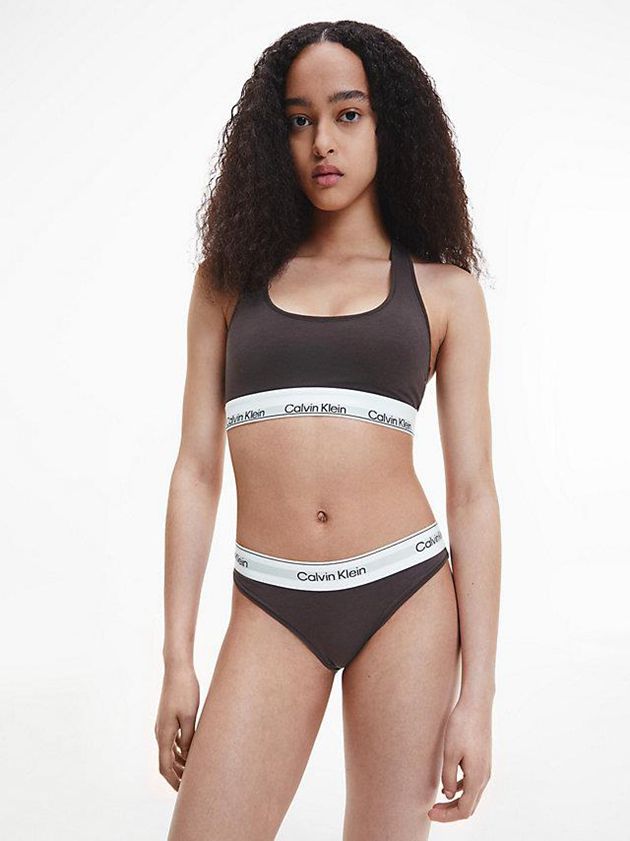 Brown Calvin Klein Bikini - Modern Cotton Women Briefs | VRMB-07983