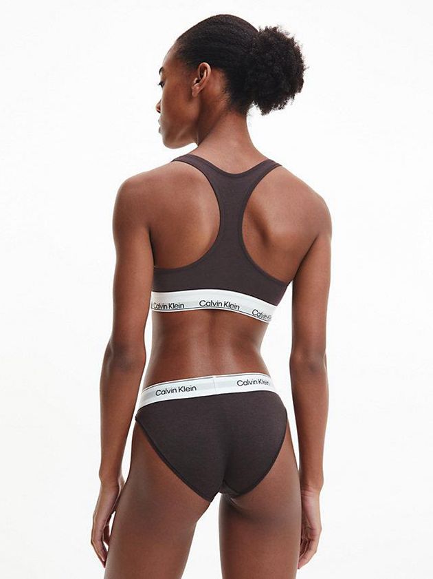 Brown Calvin Klein Bikini - Modern Cotton Women Briefs | VRMB-07983