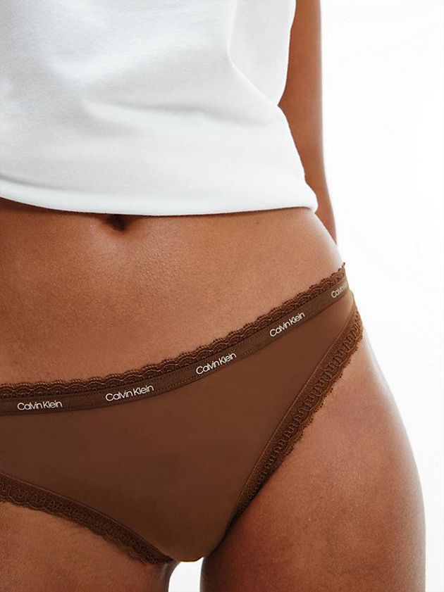 Brown Calvin Klein Bottoms Up Women Thong | VMNL-21698