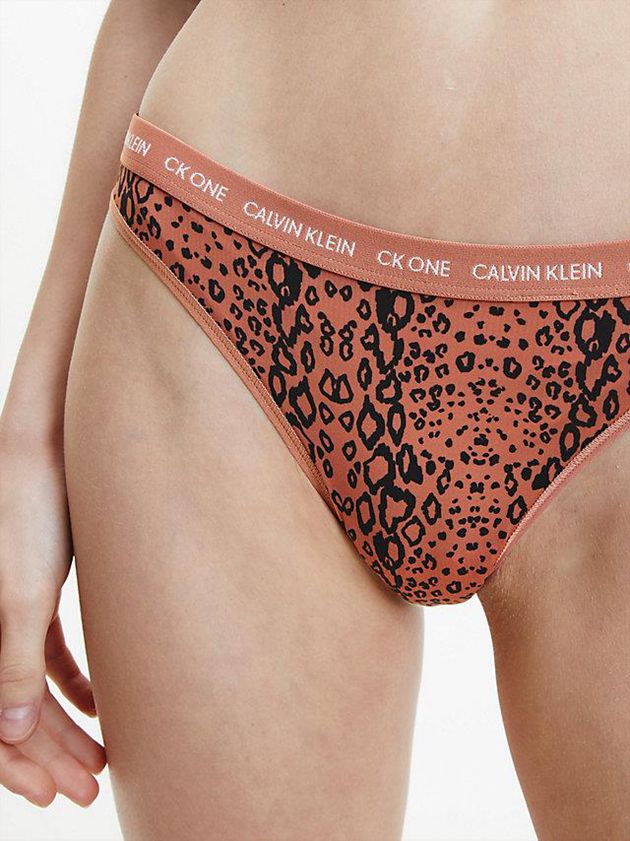 Brown Calvin Klein CK One Women Thong | DHGU-70254