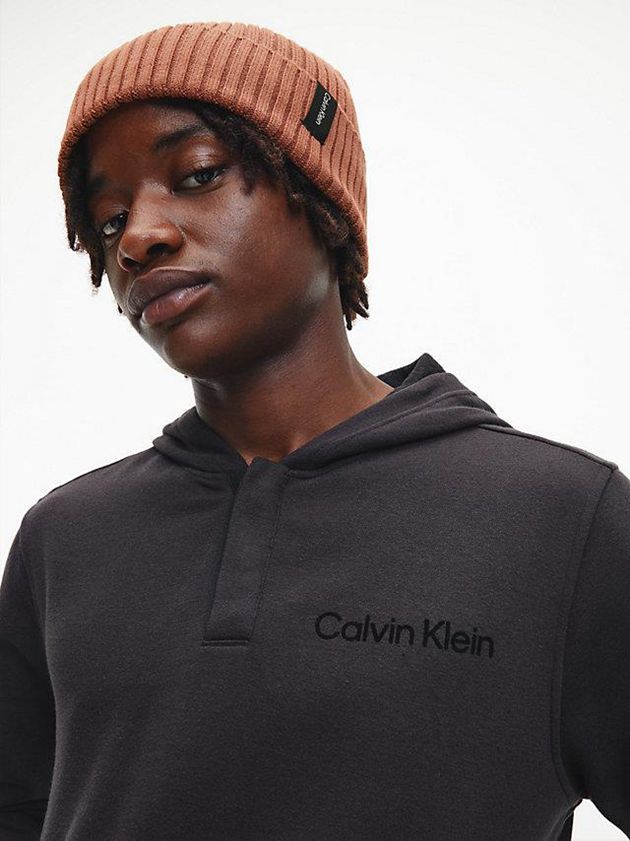 Brown Calvin Klein Classic Men Beanie | KLWQ-04635