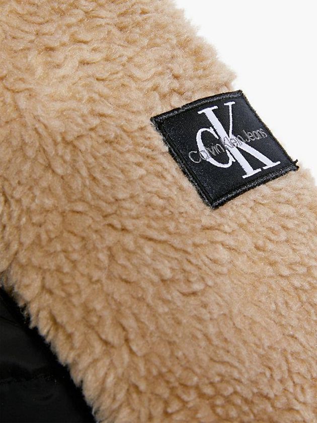 Brown Calvin Klein Convertible Teddy Puffer Boys's Jacket | JSTH-21704