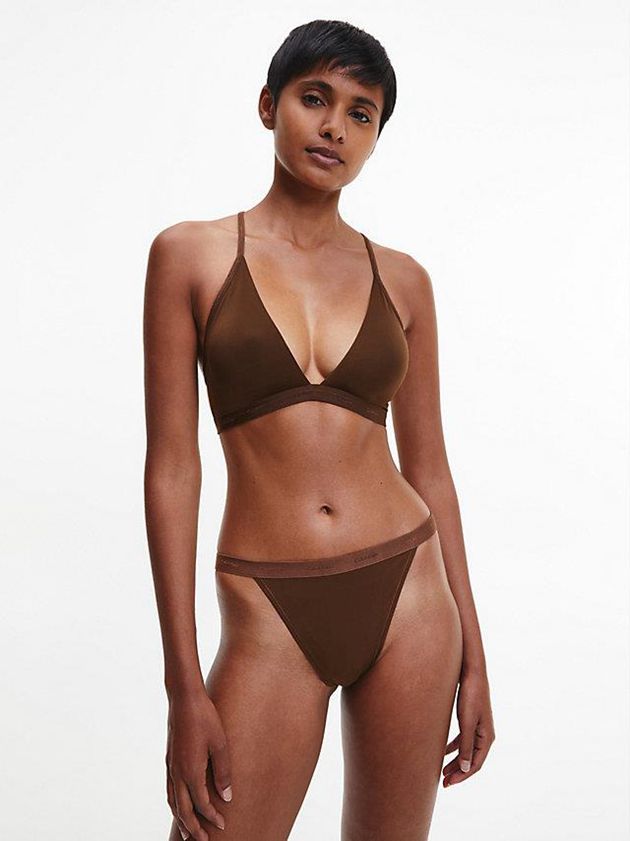 Brown Calvin Klein Form To Body Women Thong | LOCX-05268