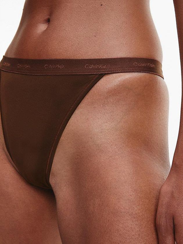 Brown Calvin Klein Form To Body Women Thong | LOCX-05268
