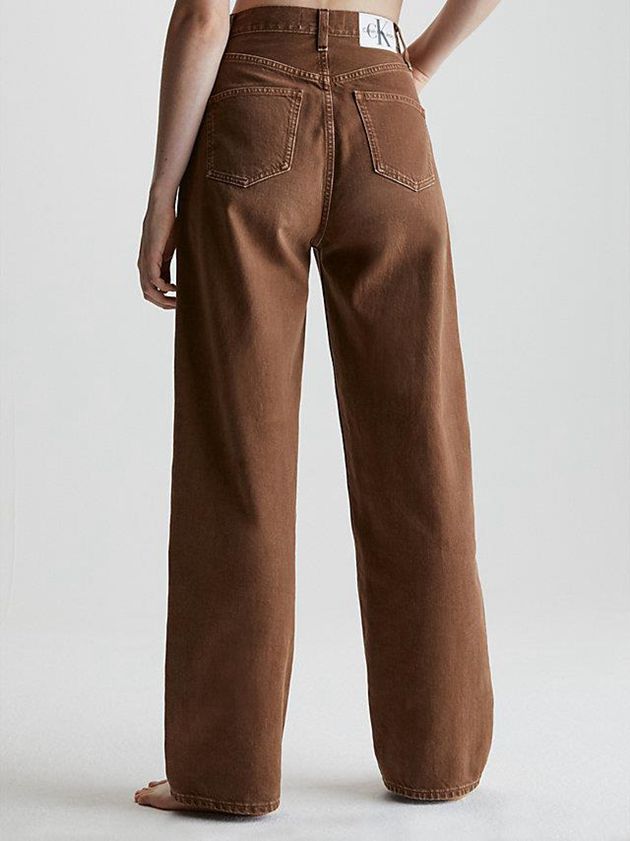 Brown Calvin Klein High Rise Relaxed Women Jeans | RXKQ-87264