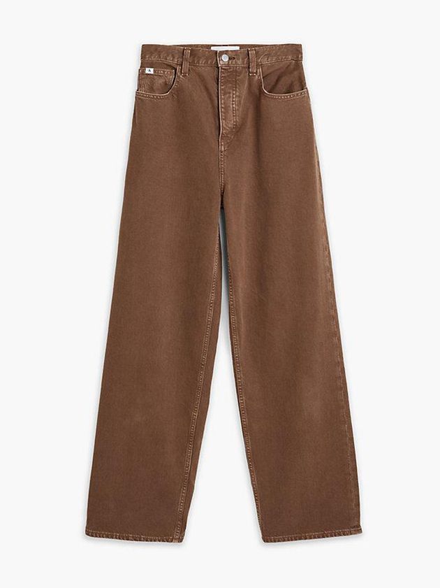 Brown Calvin Klein High Rise Relaxed Women Jeans | RXKQ-87264