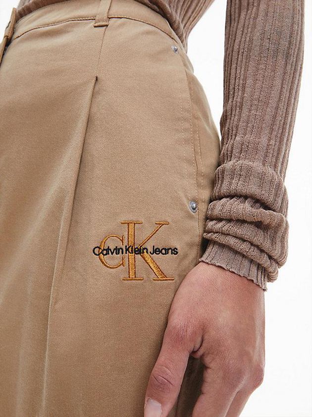 Brown Calvin Klein High Rise Wide Leg Women Pants | XBRY-25413