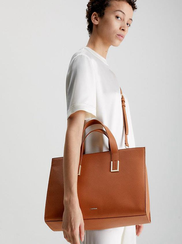 Brown Calvin Klein Large Recycled Tote Women Bags | MRSB-51927