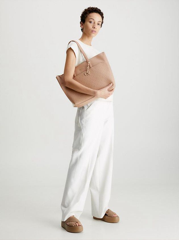 Brown Calvin Klein Large Recycled Tote Women Bags | VCMI-63540