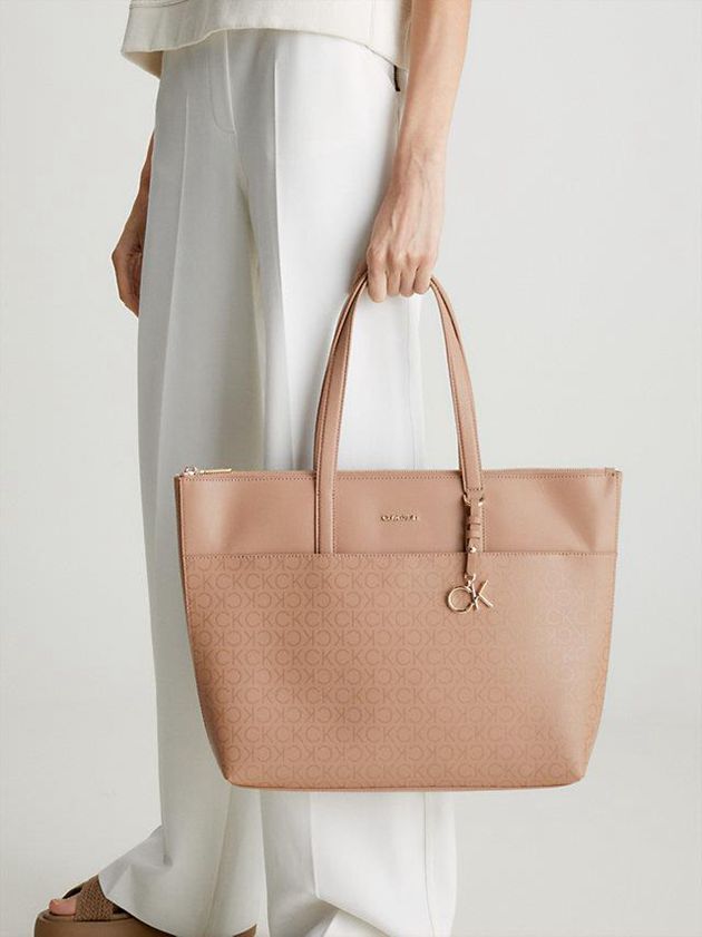 Brown Calvin Klein Large Recycled Tote Women Bags | VCMI-63540