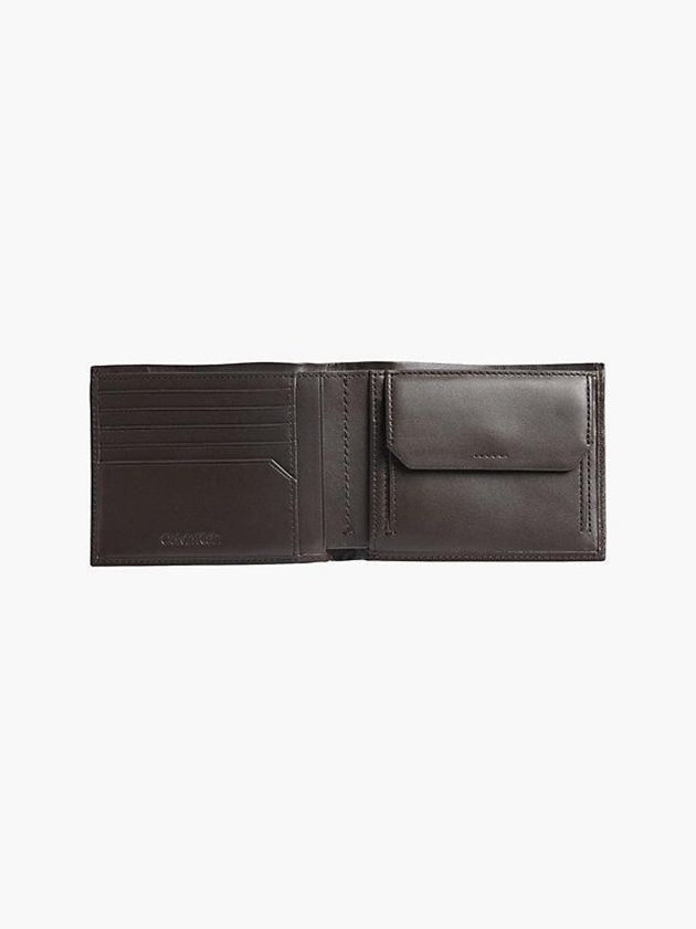 Brown Calvin Klein Leather Billfold Men Wallet | TMSN-79213