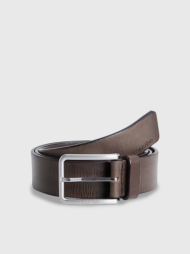 Brown Calvin Klein Leather Men Belt | SXRE-81309