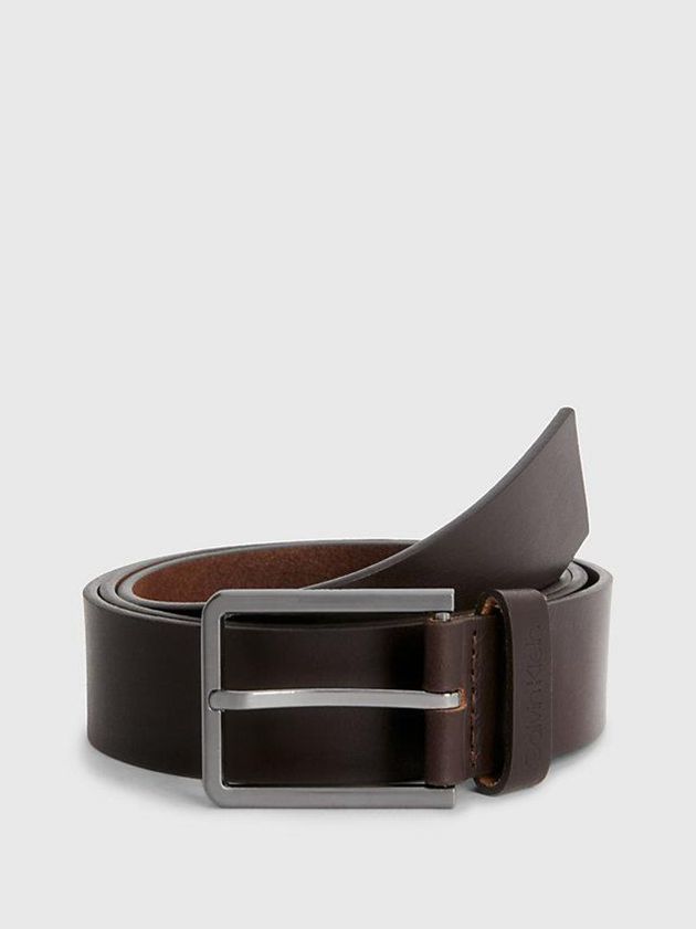 Brown Calvin Klein Leather Men Belt | YPIA-74901
