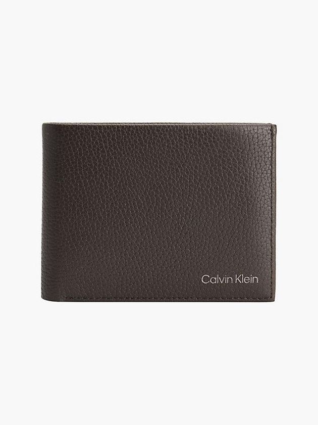 Brown Calvin Klein Leather Rfid Billfold Men Wallet | AQKO-69428