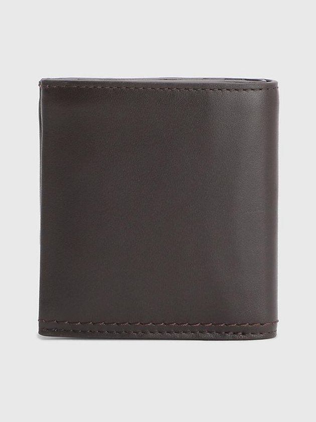 Brown Calvin Klein Leather Rfid Billfold Men Wallet | MDFH-43250