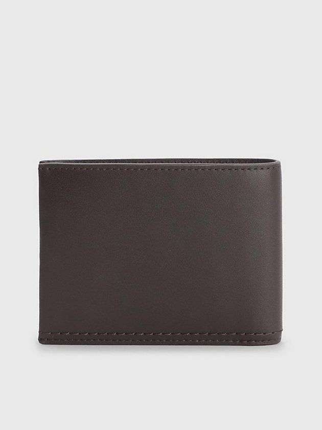 Brown Calvin Klein Leather Rfid Billfold Men Wallet | BMCS-76430