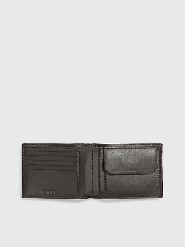 Brown Calvin Klein Leather Rfid Billfold Men Wallet | TQOL-51023