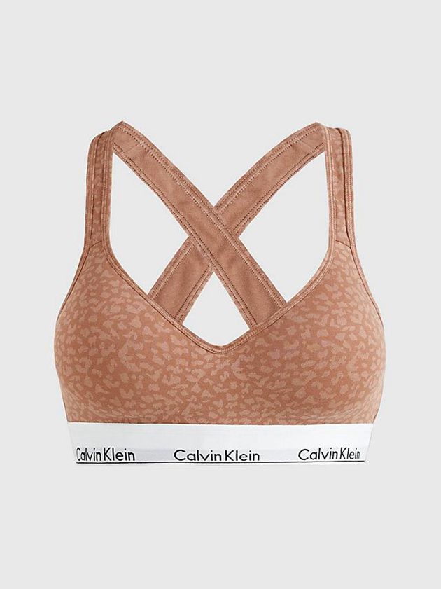Brown Calvin Klein Lift - Modern Cotton Women Bra | ZWHG-70986