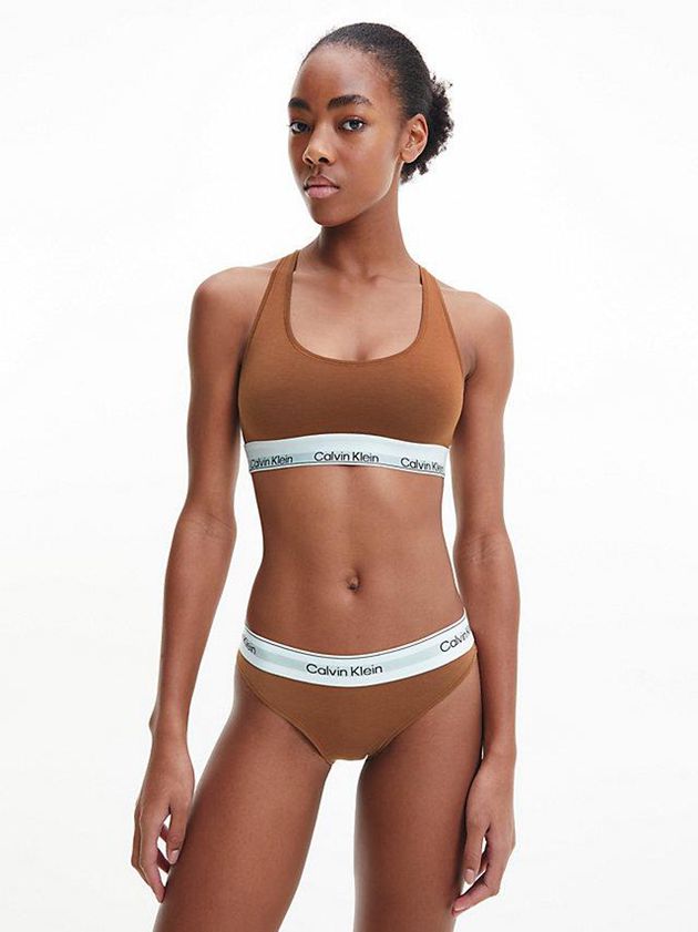 Brown Calvin Klein Modern Cotton Women Bra | WSGN-34792