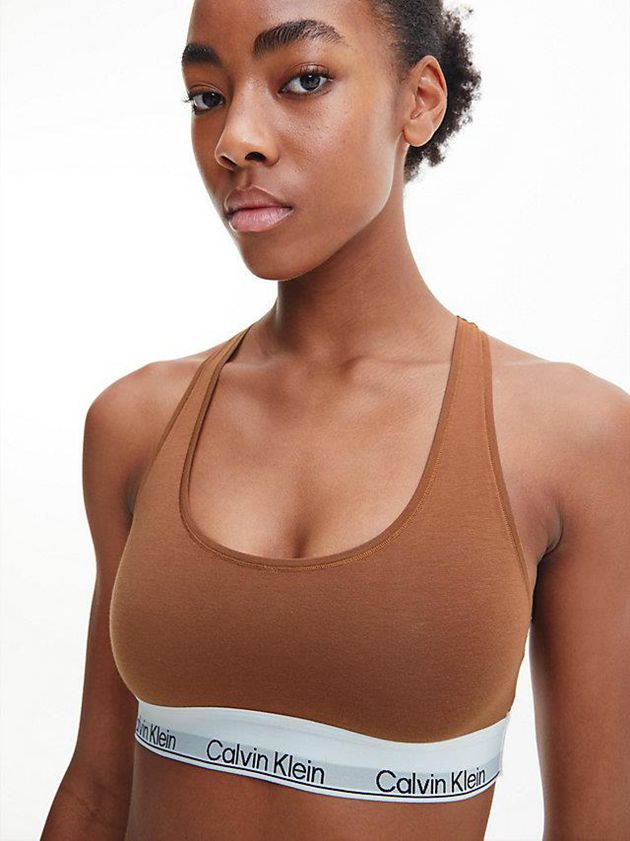 Brown Calvin Klein Modern Cotton Women Bra | WSGN-34792