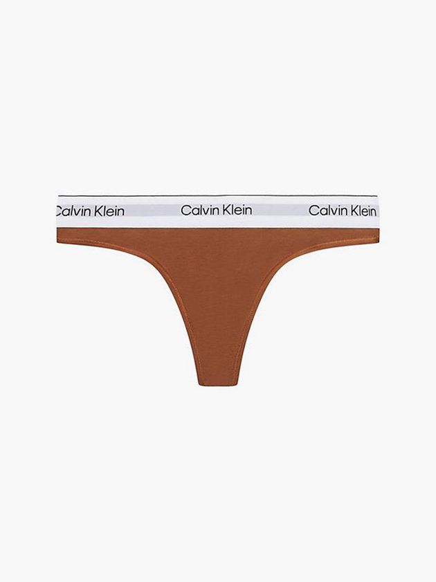 Brown Calvin Klein Modern Cotton Women Thong | KPYU-27864