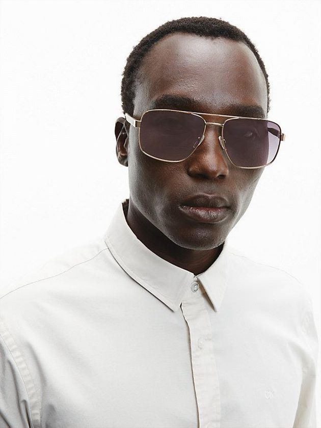 Brown Calvin Klein Navigator Men Sunglasses | UOMY-94062