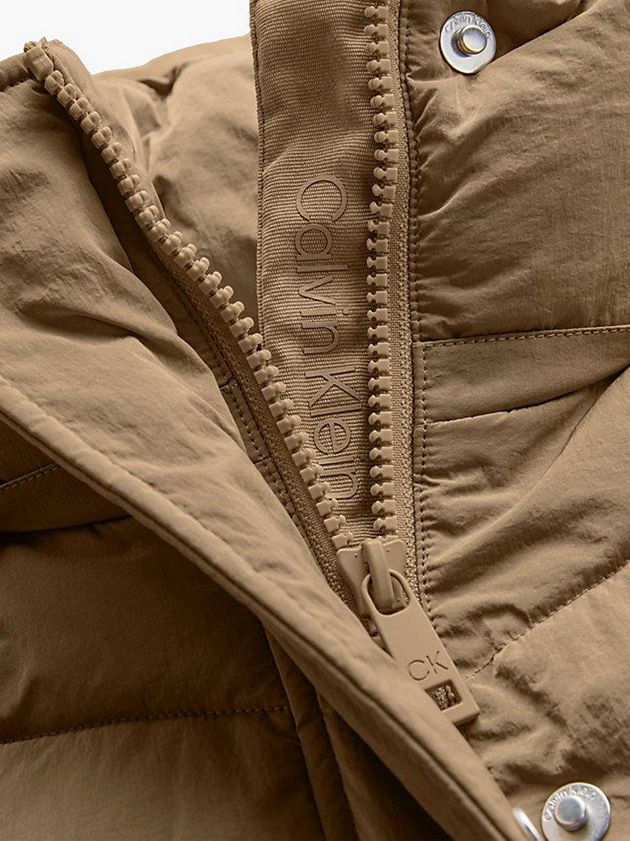 Brown Calvin Klein Padded Women Coat | HGMY-14597