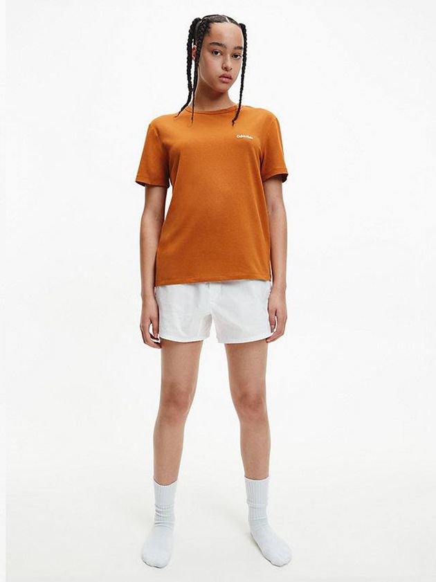 Brown Calvin Klein Pyjama - Pure Cotton Women Top | YOJH-46385
