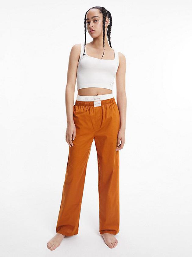 Brown Calvin Klein Pyjama - Pure Cotton Women Pants | AGRF-94210