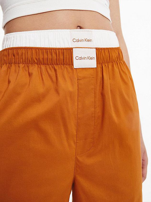 Brown Calvin Klein Pyjama - Pure Cotton Women Pants | AGRF-94210