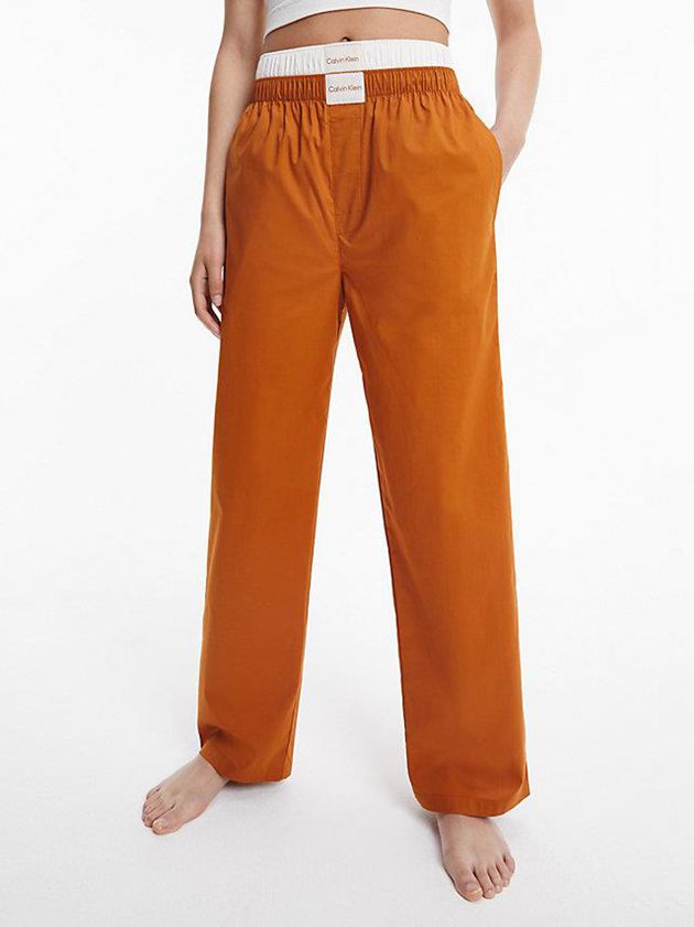 Brown Calvin Klein Pyjama - Pure Cotton Women Pants | AGRF-94210