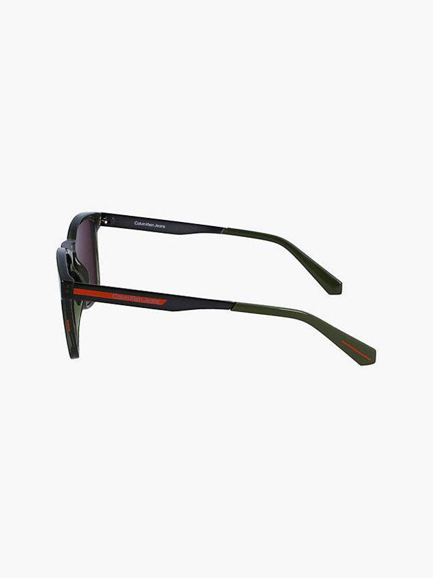 Brown Calvin Klein Rectangle Men Sunglasses | XTED-63725