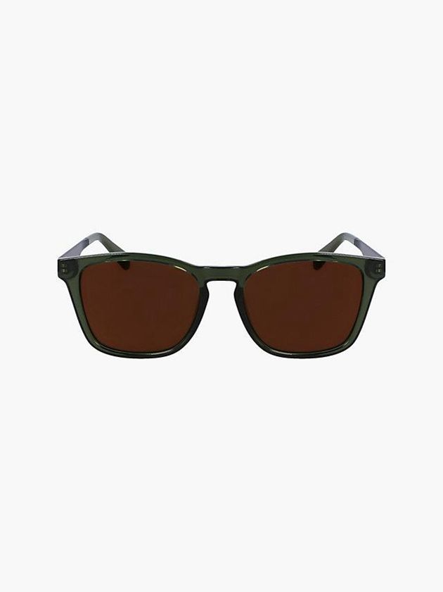 Brown Calvin Klein Rectangle Men Sunglasses | XTED-63725