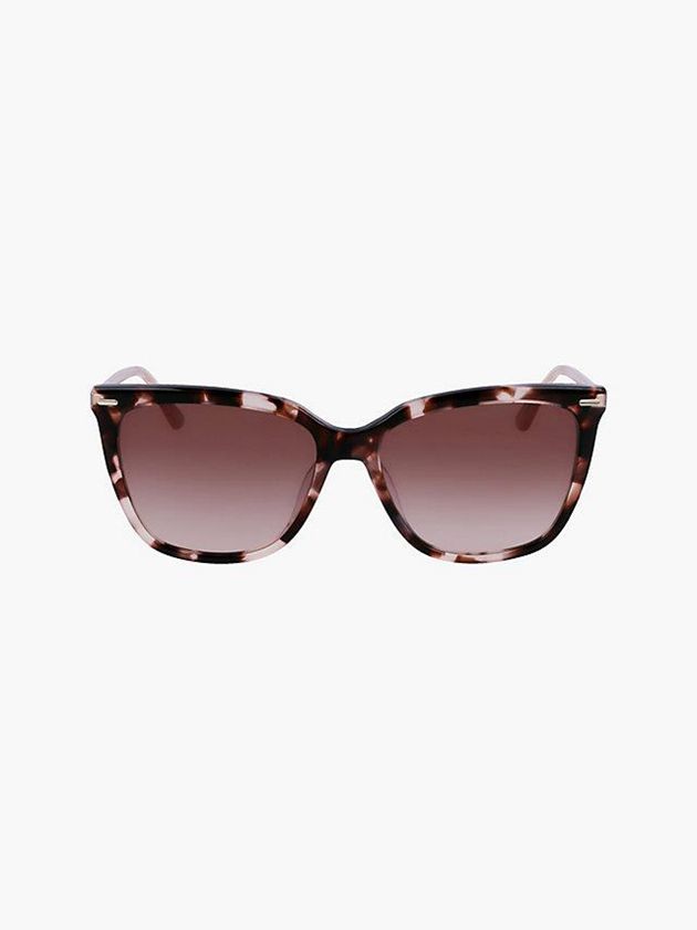 Brown Calvin Klein Rectangle Women Sunglasses | YRMV-12053