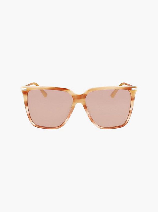 Brown Calvin Klein Rectangle Women Sunglasses | WOIT-07829