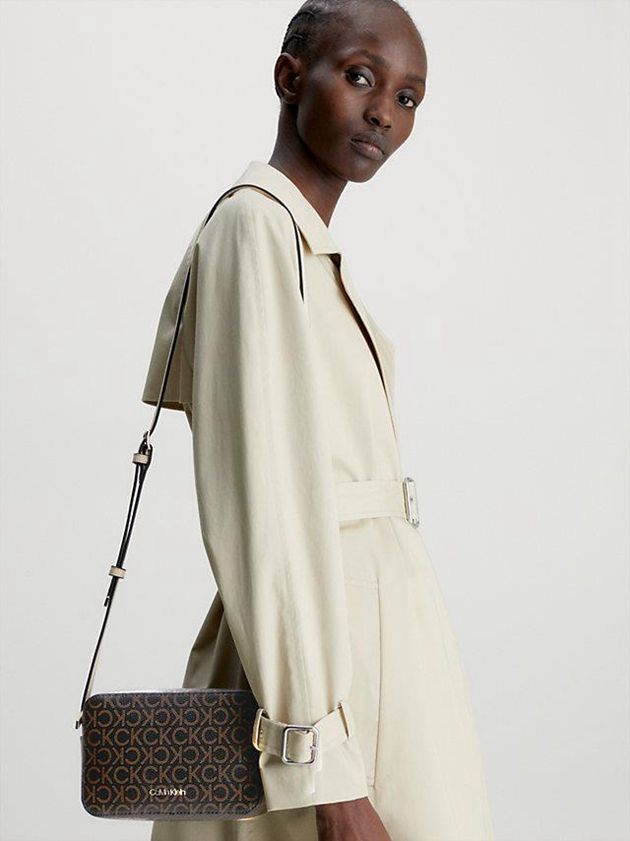 Brown Calvin Klein Recycled Crossbody Logo Women Bags | LXBA-17562
