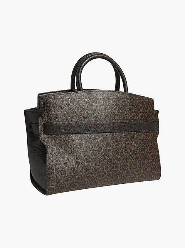 Brown Calvin Klein Recycled Logo Tote Women Bags | DTWE-63789