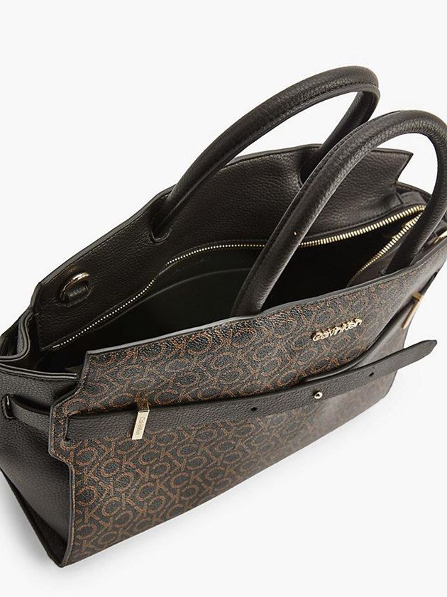 Brown Calvin Klein Recycled Logo Tote Women Bags | DTWE-63789
