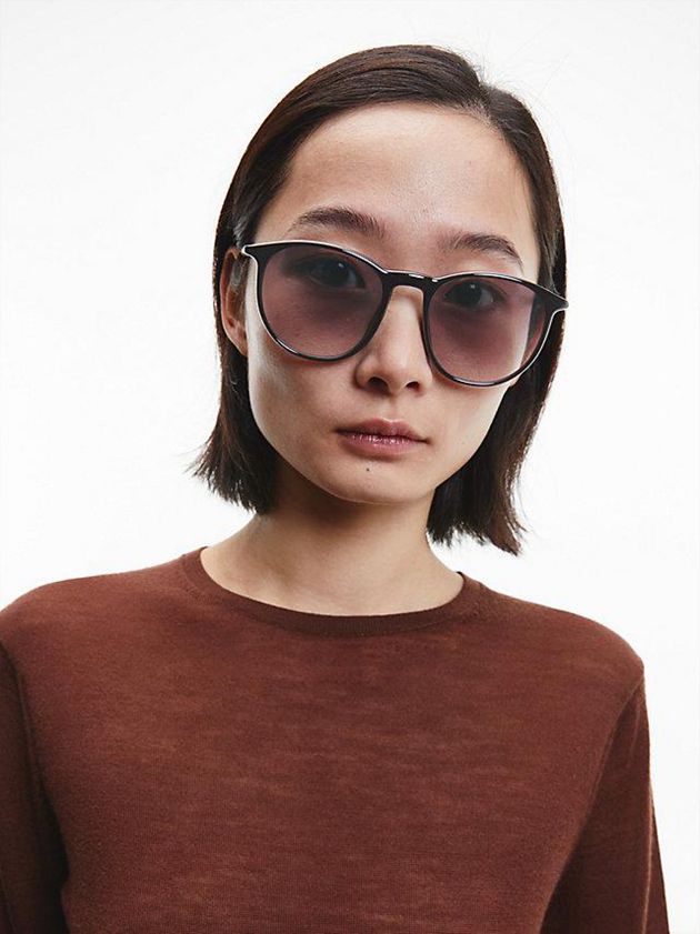 Brown Calvin Klein Round Men Sunglasses | UWLX-18509