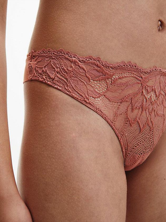 Brown Calvin Klein Seductive Comfort Women Thong | KPAH-80276