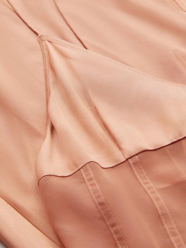 Brown Calvin Klein Slim Sheer Layered Slip Women Dress | ABUX-96310
