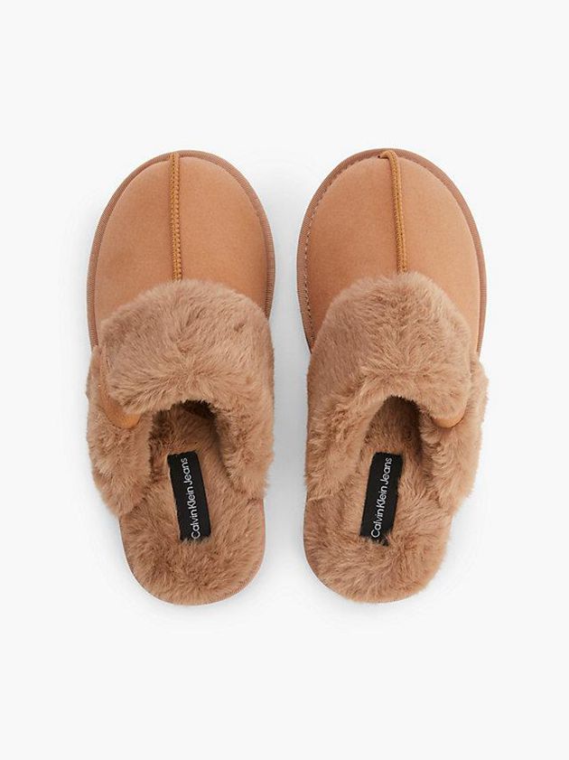 Brown Calvin Klein Slippers Women Slippers | WVPA-12945