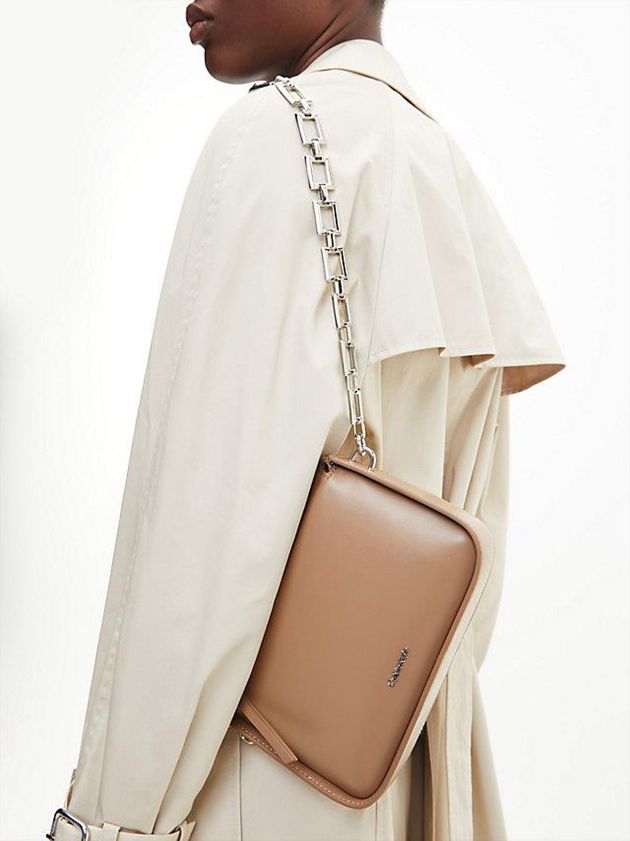 Brown Calvin Klein Small Recycled Crossbody With Chain Women Bags | EFWZ-40231